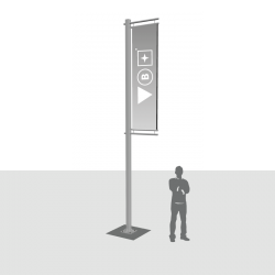 Side pole banner (with or...