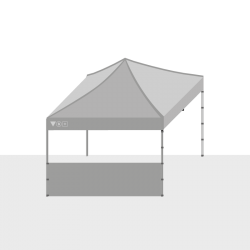 Foldable tent - sidewalls half